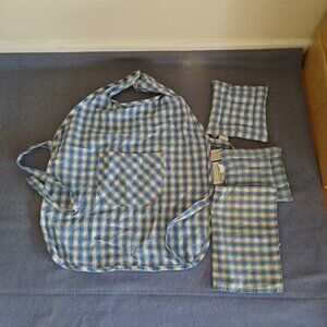 Ikea Kid's Apron, towel & 2 Pot Holders Used